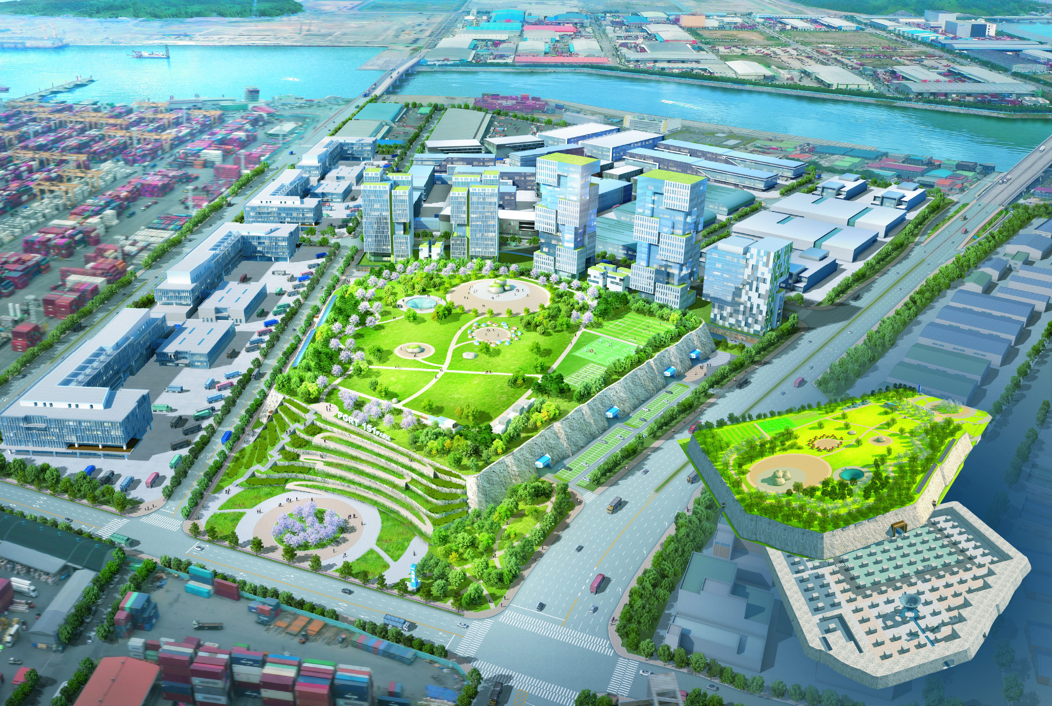 Detailed engineering design for Busan Port New Port North ‘Con’ Phase 2 port hinterland development construction